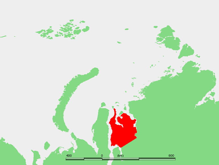 Gõda poolsaare asukoht kaardil (punasega)