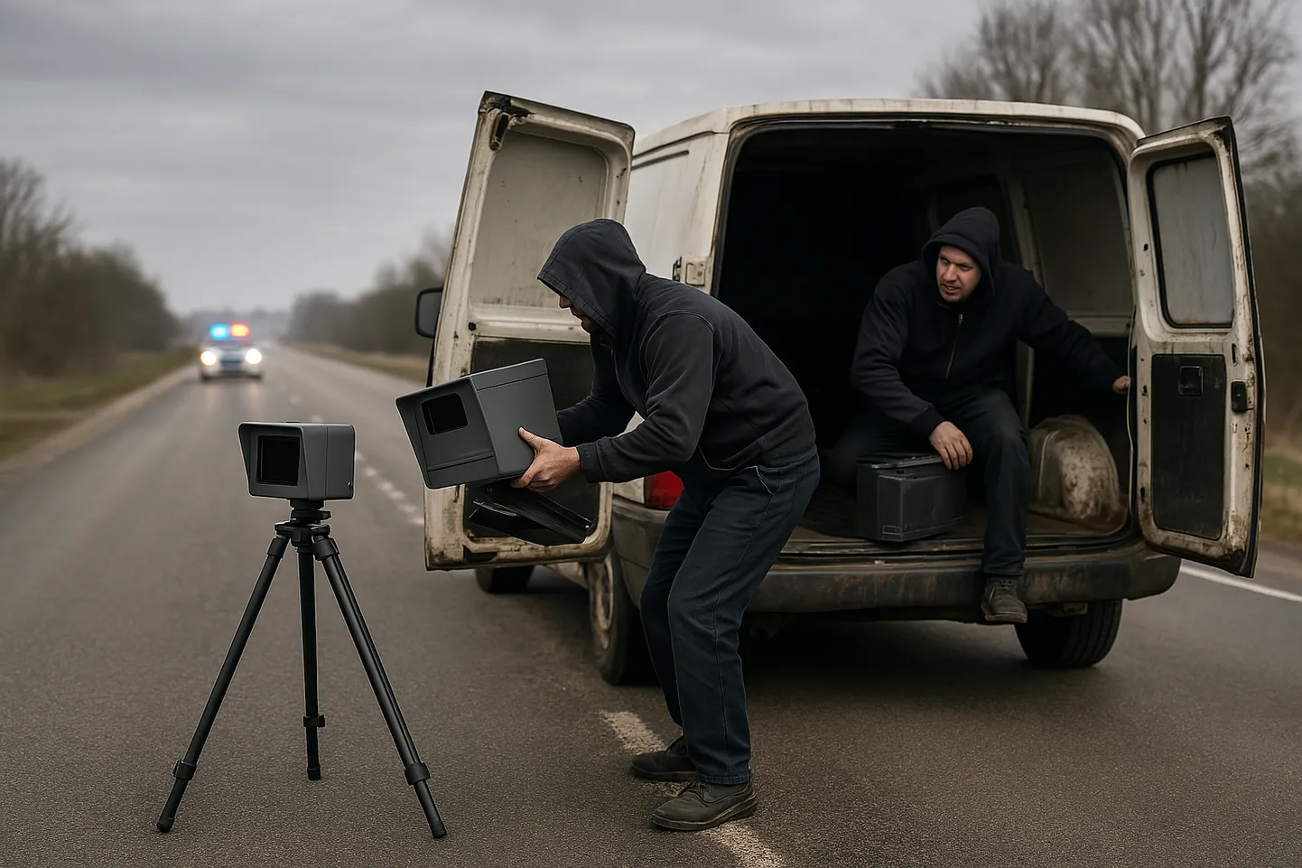 Erakordse varguse jäädvustas möödasõitnud auto juht.