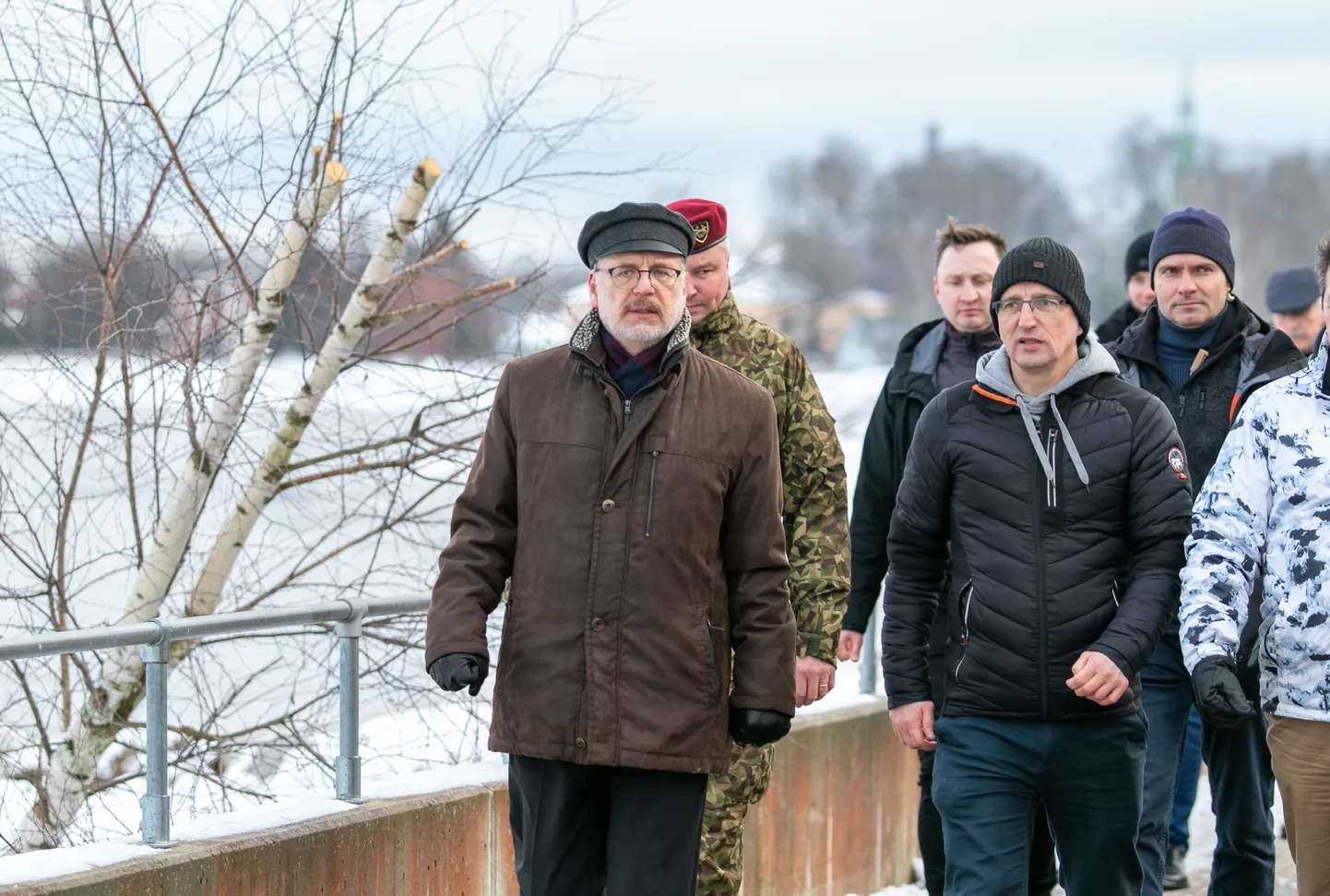 Valsts prezidents Egils Levits apmeklē plūdu skarto Jēkabpili un Pļaviņas