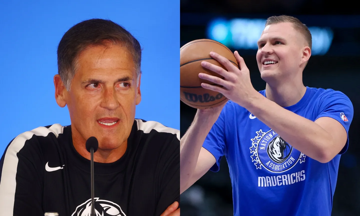 Marks Kjūbans un Kristaps Porziņģis