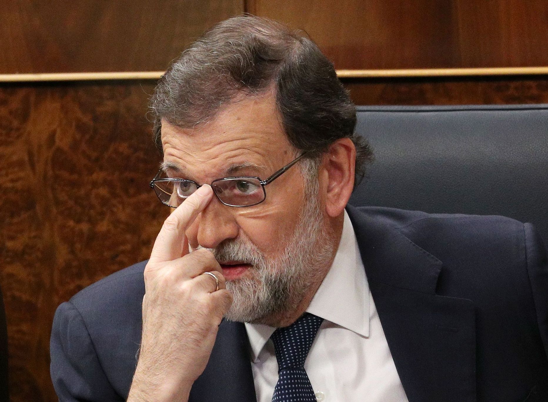 Hispaania peaminister Mariano Rajoy täna parlamendis.