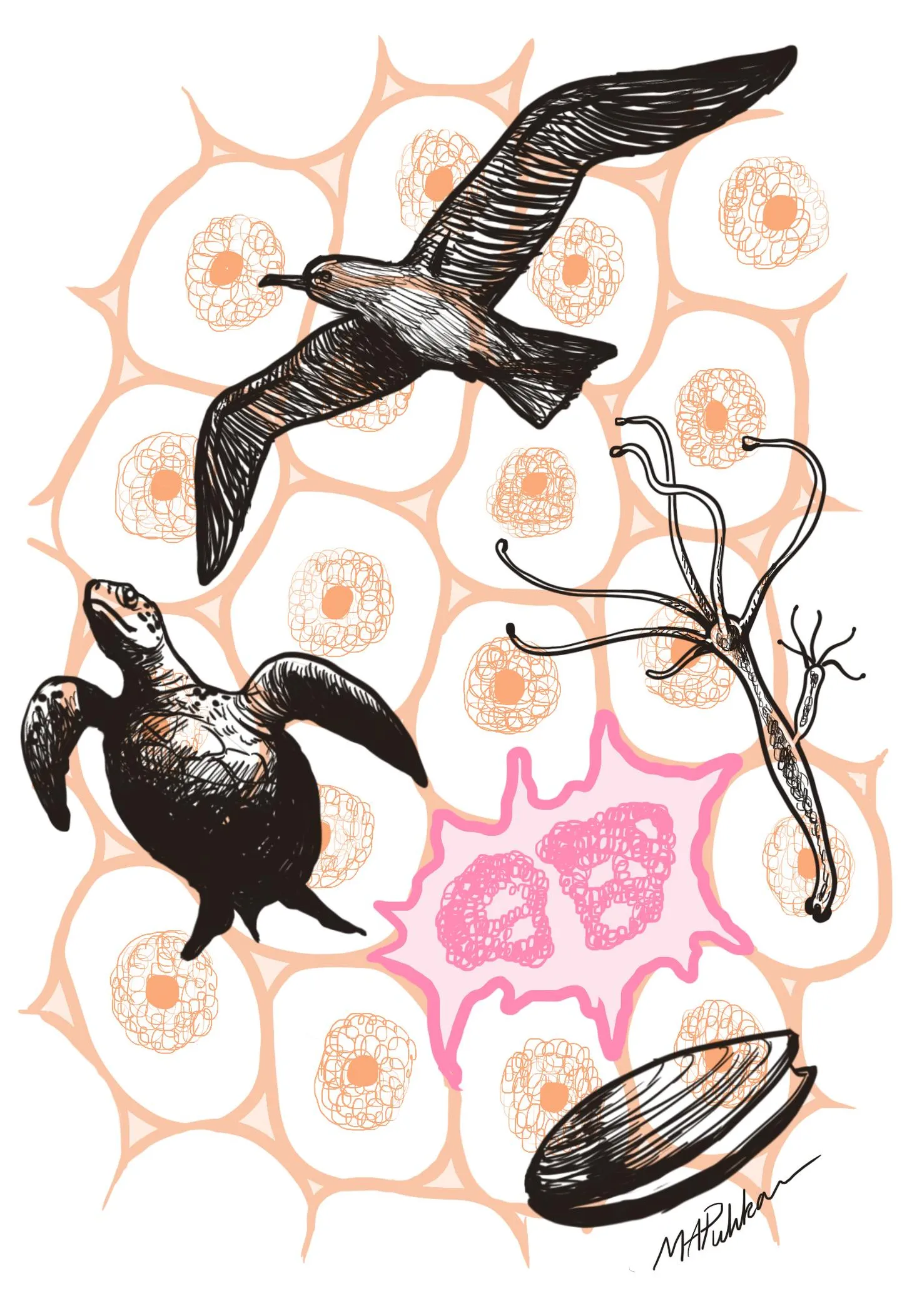 Mark Antonius Puhkani illustratsioon.
