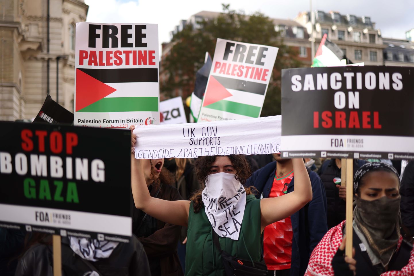 Palestiinat toetama tulnud meeleavaldajad Londonis.