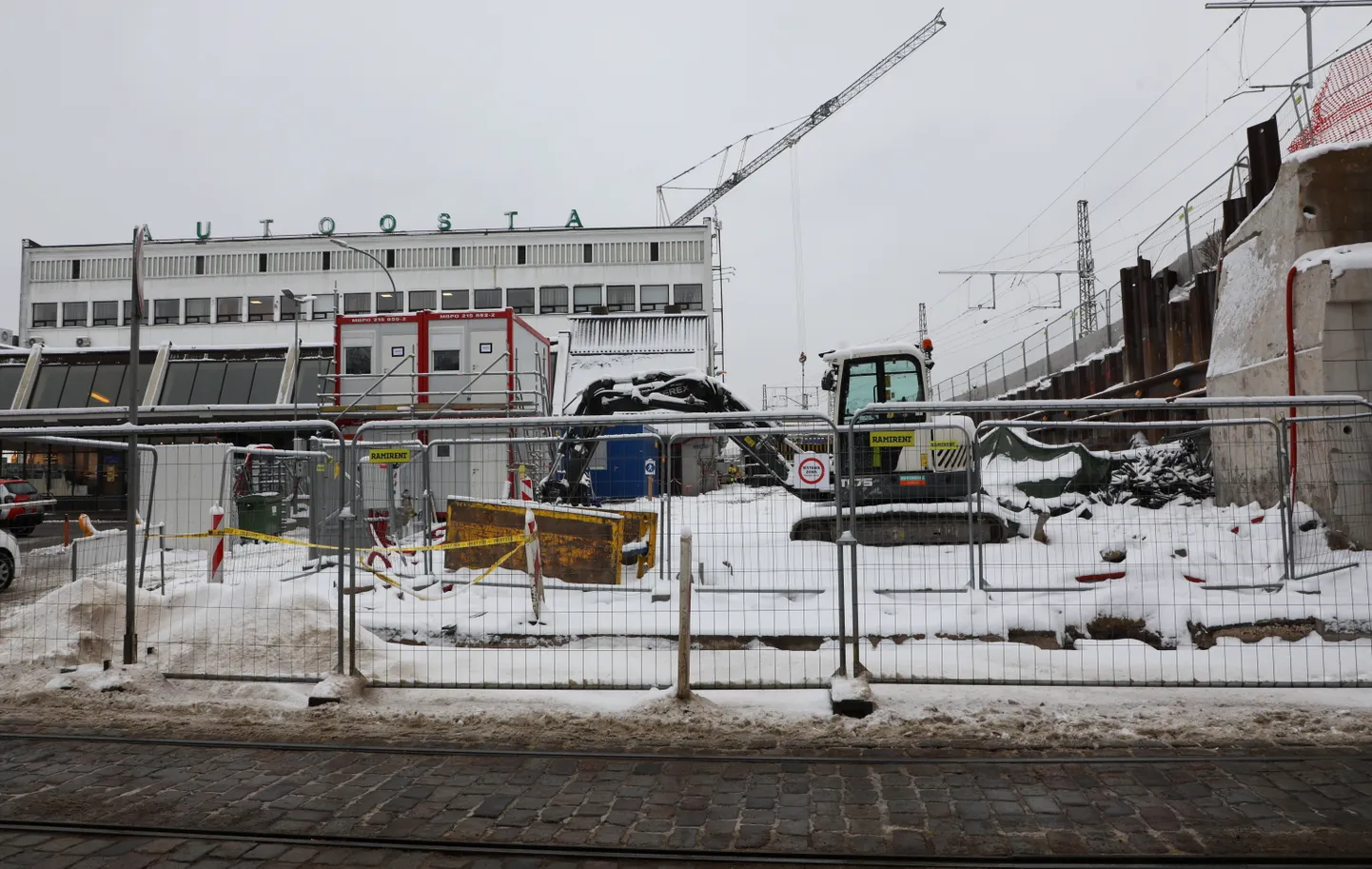 Строительство Rail Baltica у Рижского автовокзала