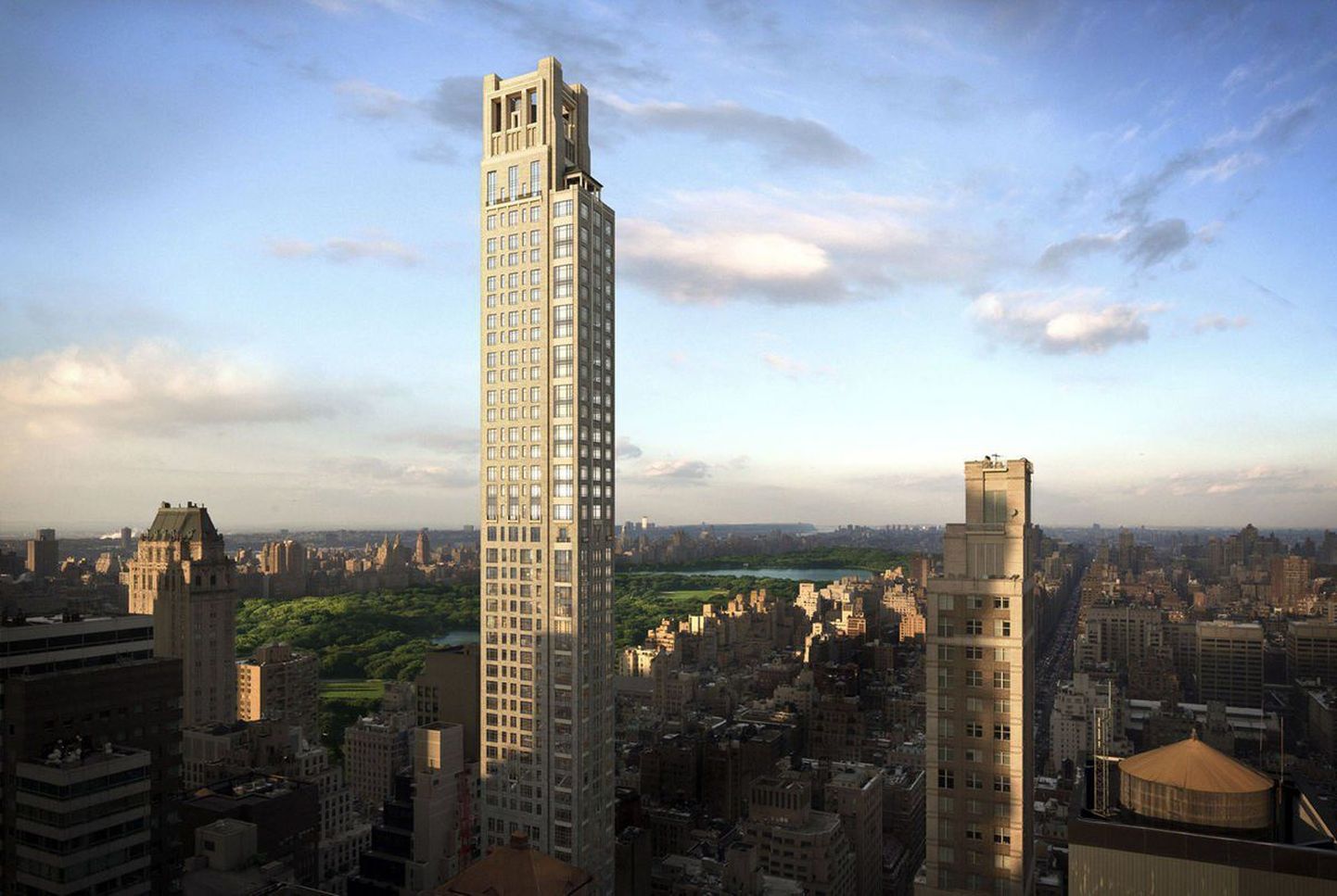 Zeckendorf Developmenti tornelamu New Yorgis, mille ülemiste korruste korteri eest soovitakse 130 miljonit dollarit.