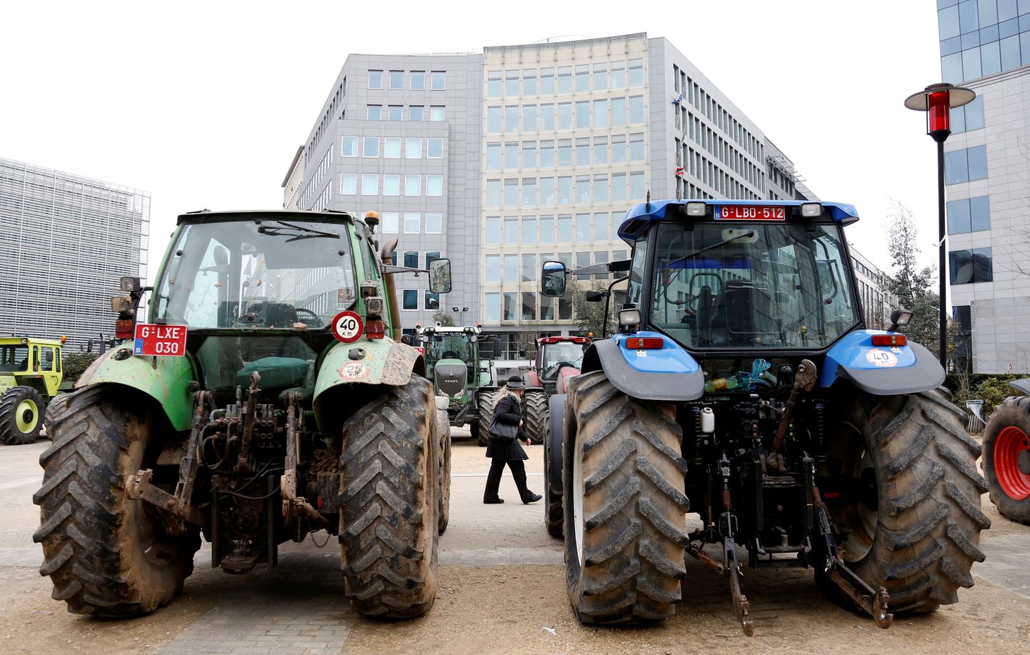 Beļģu zemnieku protesti Briselē. Ilustratīvs foto.