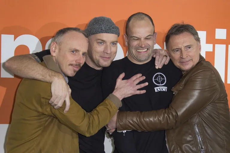 Näitlejad vasakult: Ewen Bremner, Ewan McGregor, Jonny Lee Miller ja Robert Carlyle 25. jaanuaril 2017 filmi «T2 Trainspotting» esilinastusel Londonis