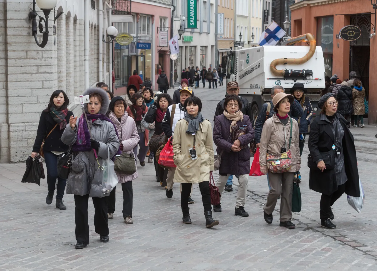 Turistid vanalinnas.