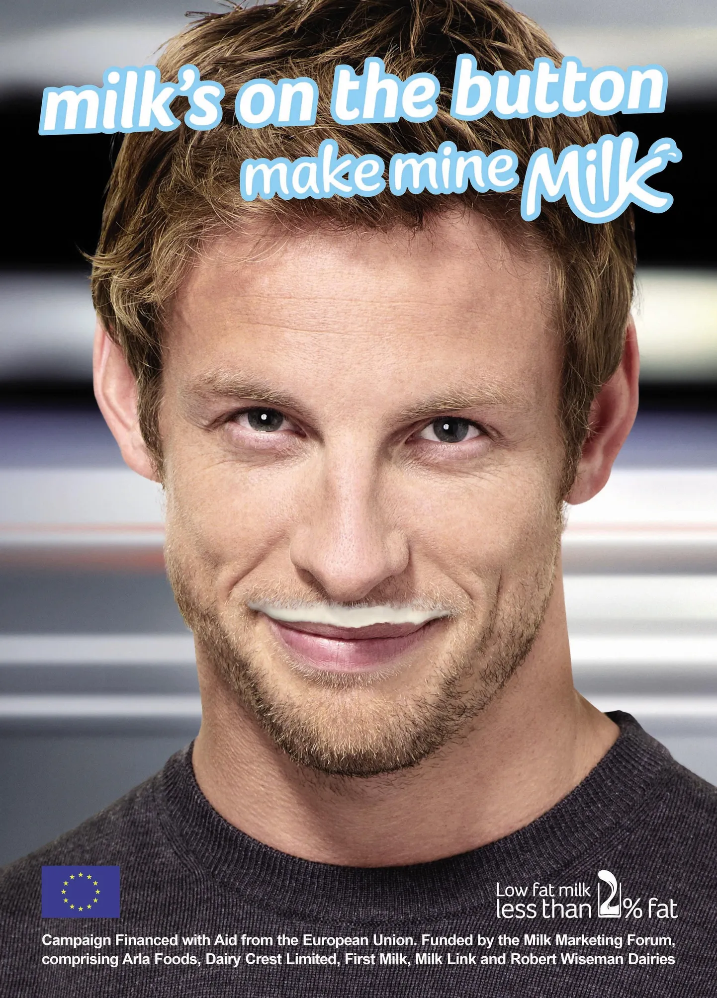 Jenson Button reklaamplakatil