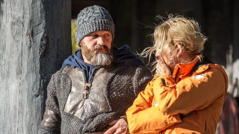 Lauris Dzelzītis filmas ''Nameja gredzens'' filmēšanas laukumā