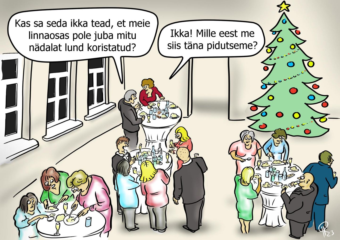 Nädala karikatuur "Ametnike jõulupidu".