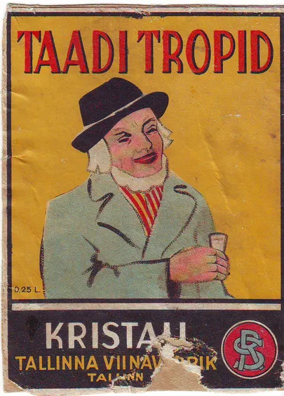 TROPIME! See veerandliitrise viina silt viitab juba oma nimelt pudeli väiksusele – "tropid". Kujunduses tunneme ära rahvusromantilisi sugemeid, nii võiks "troppide" päritoluajaks pidada 1930ndate aastate keskpaika.