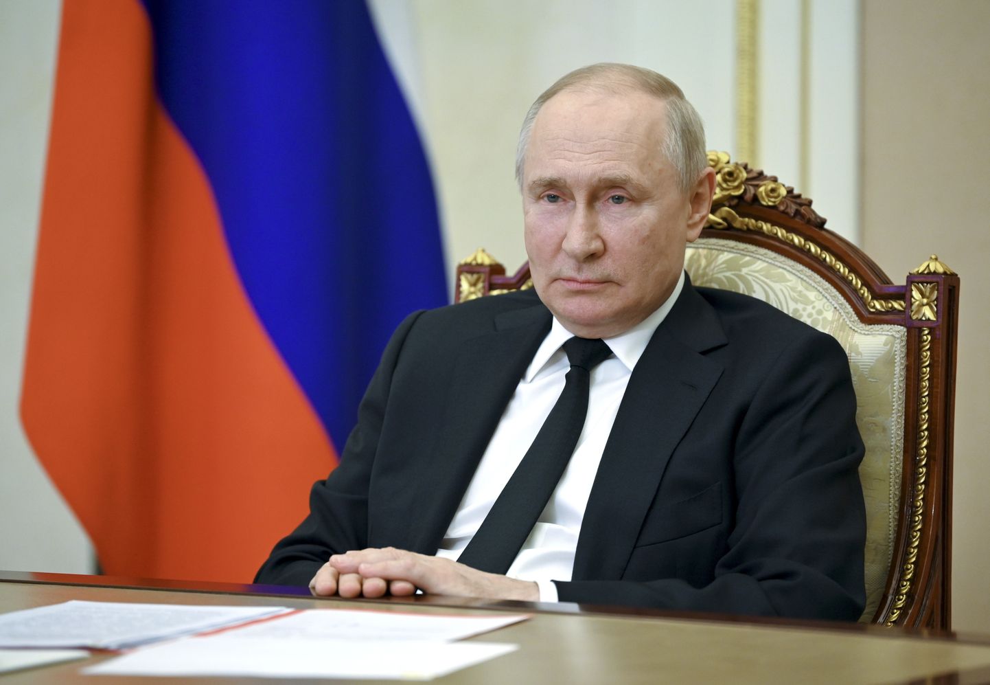 Venemaa president Vladimir Putin tänasel koosolekul.