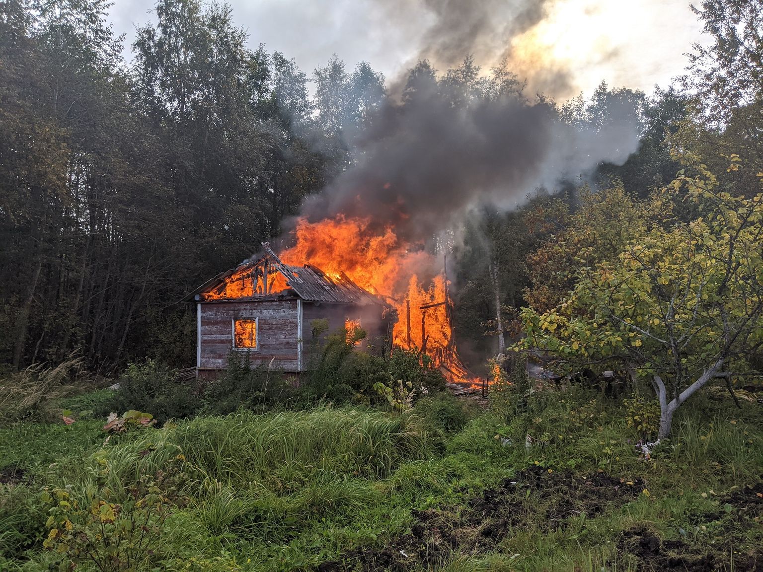 Пожар в Солдино