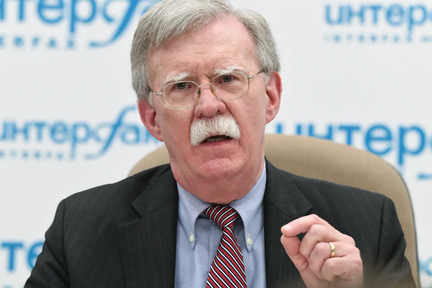 USA riikliku julgeoleku nõunik John Bolton teisipäeva õhtul Moskvas uudisteagentuuri Interfax kontoris.