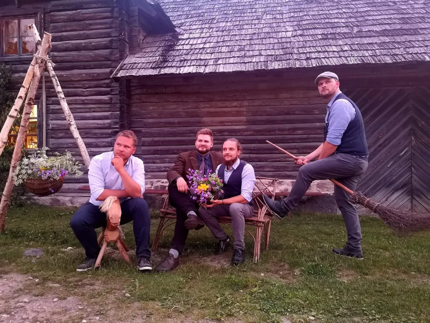 Ansambel Tuulebant: vasakult Kert Krüsban, Richard Ott Leitham, Karl Kobin, Enver Lani.