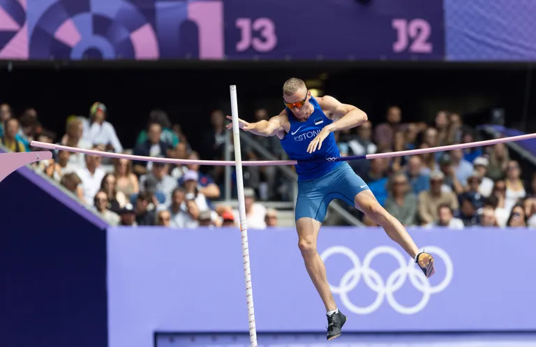 Johannes Erm kerkis teibaga kõrgele, aga ei liikunud piisavalt edasi.