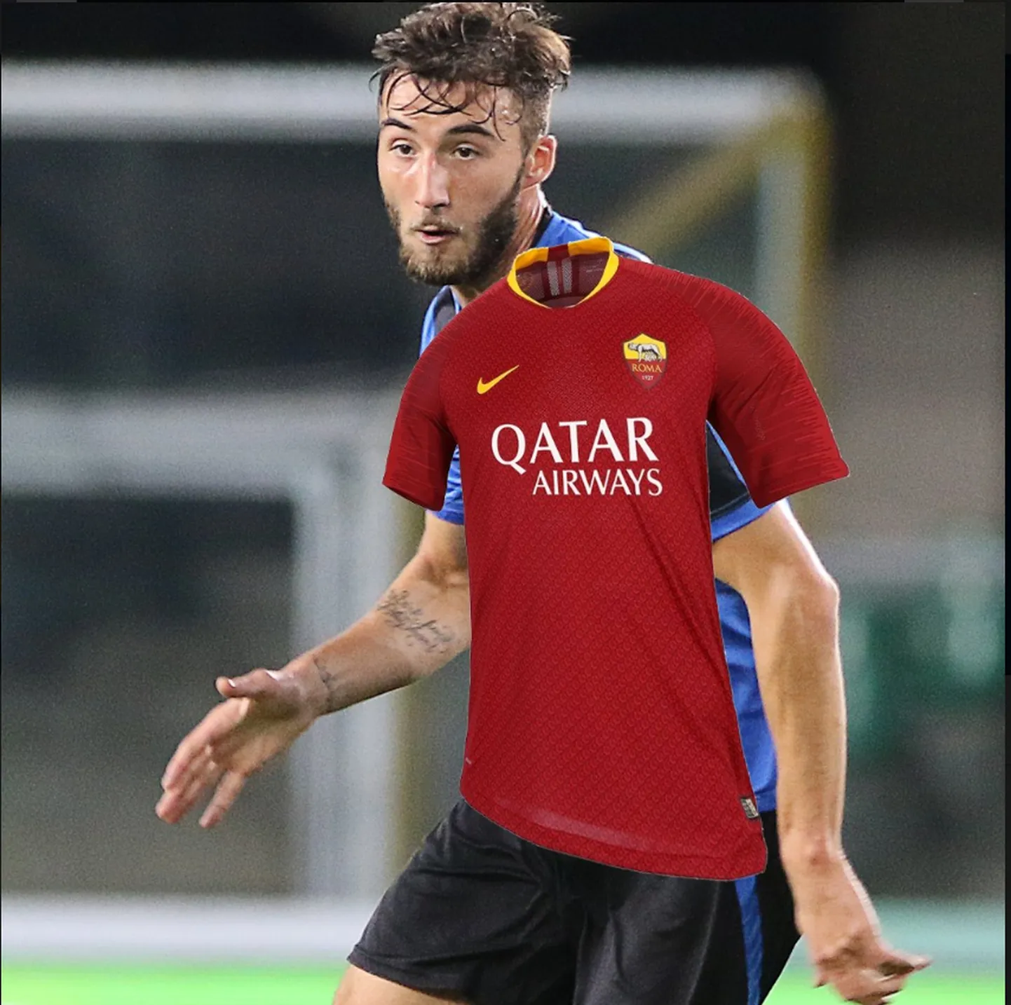 Just sellise koomiliselt kehvasti photoshop’itud pildiga teatas AS Roma Bryan Cristante palkamisest.