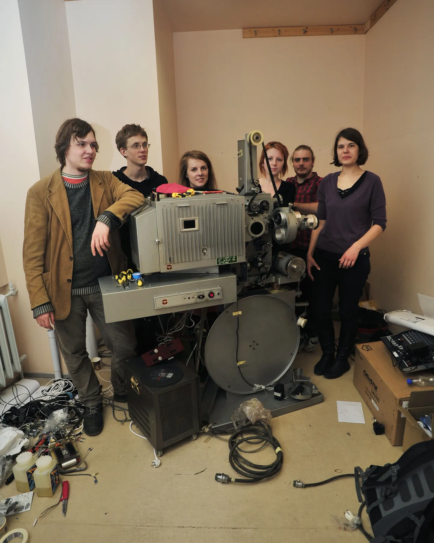 Kino «Tartu Elektriteater» eestvedajad, vasakult Andres Kauts, Kaur Maran, Kadri Raigo, Lydia Riisberg, Mikk.Mait Kivi ja Elo Vilks.