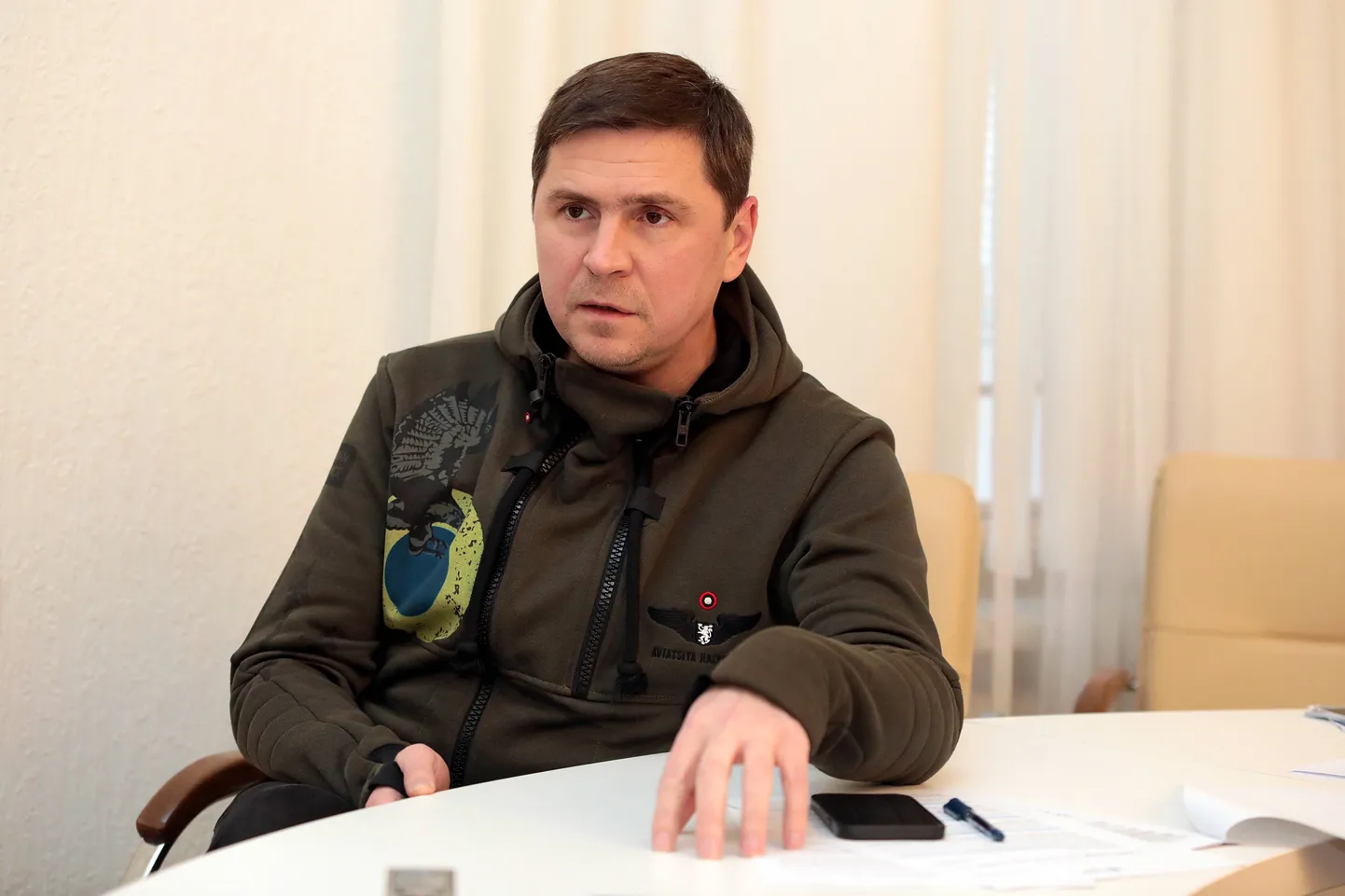 Ukrainas prezidenta biroja vadītāja padomnieks Mihailo Podoļaks.