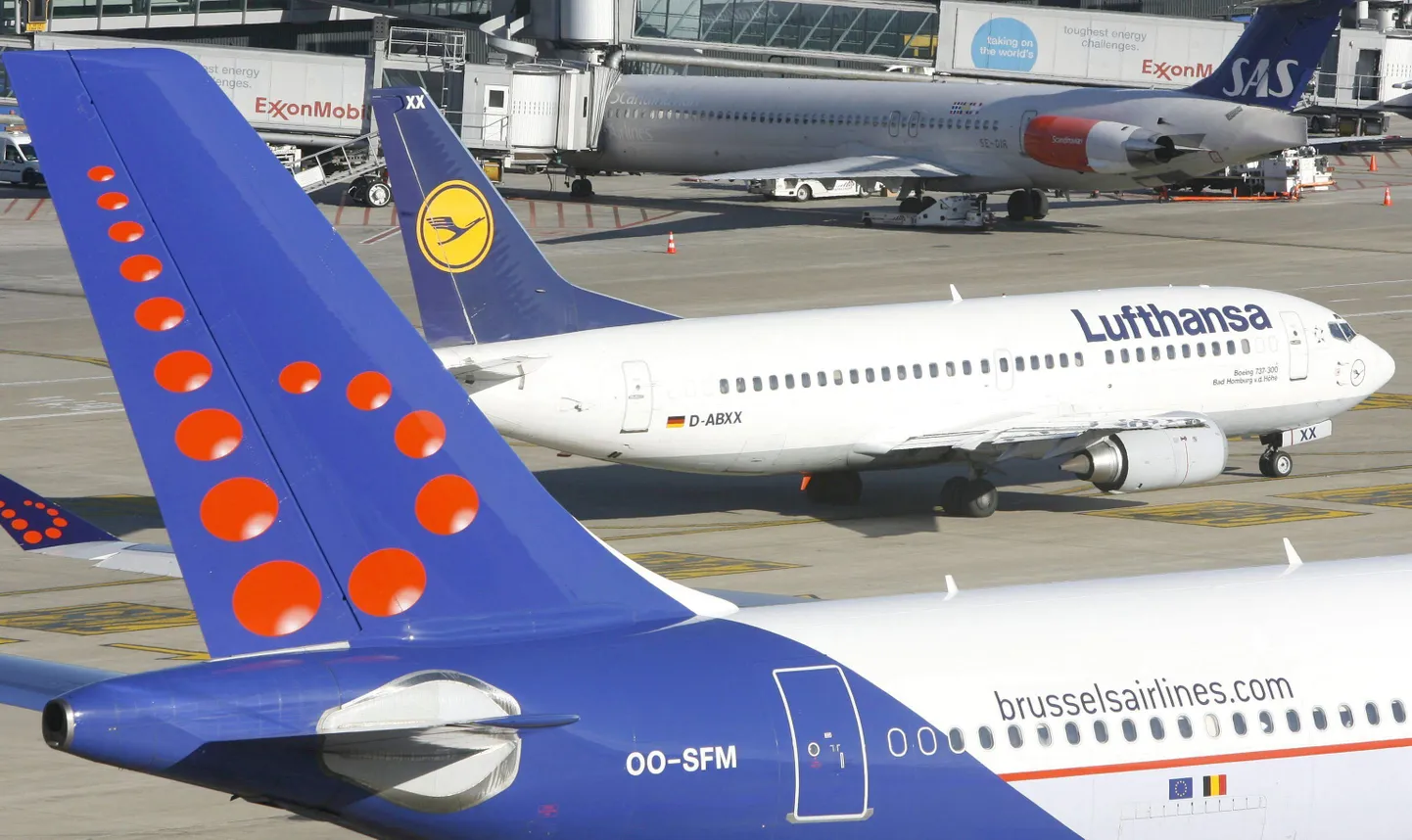 Brussels Airlinesi ja Lufthansa lennukid