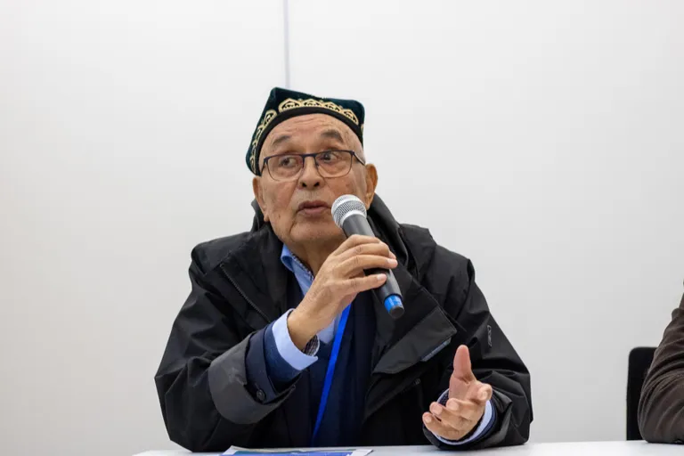 Erkin Alptekin, founder of the UNPO and one of the long-time leaders of the Uyghur diaspora, at the UNPO conference in Madeira in May 2025.