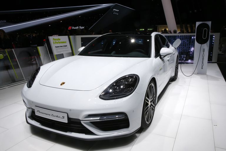 The new Porsche Panamera Turbo S E-Hybrid car is seen during the 87th International Motor Show at Palexpo in Geneva, Switzerland, March 7, 2017. REUTERS/Arnd Wiegmann
