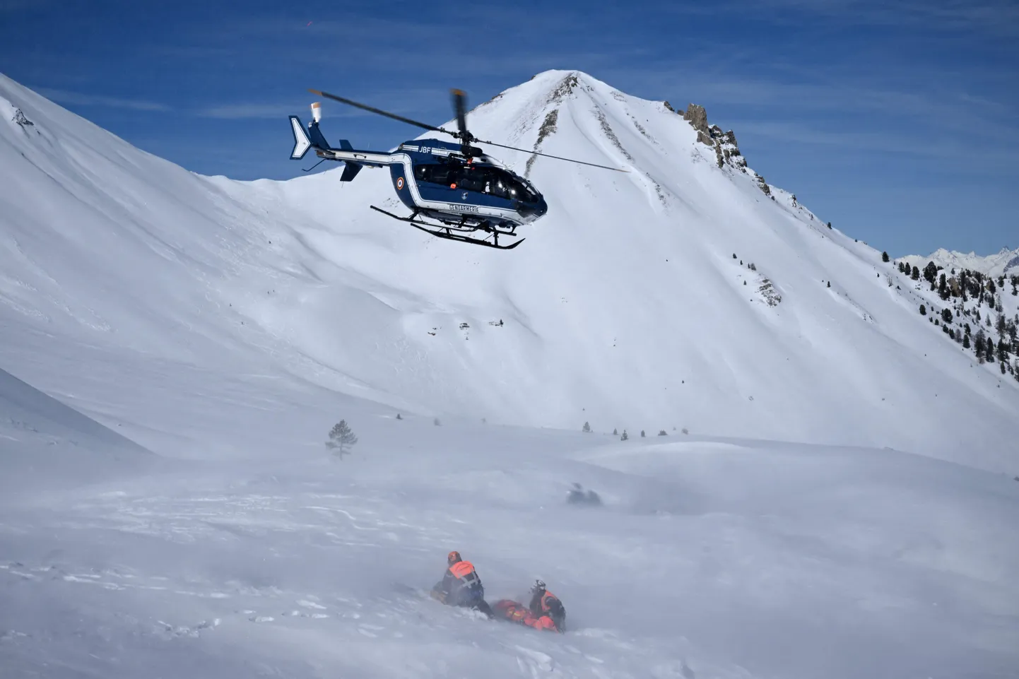 Rescue training near Briancon in the French Alps.