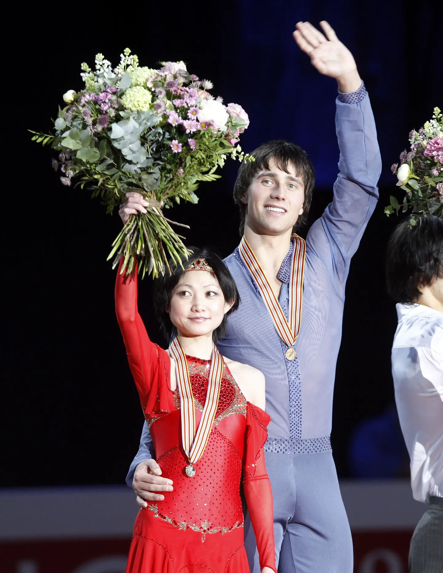 Värsked Euroopa meistrid Yuko Kavaguti ja Aleksandr Smirnov.