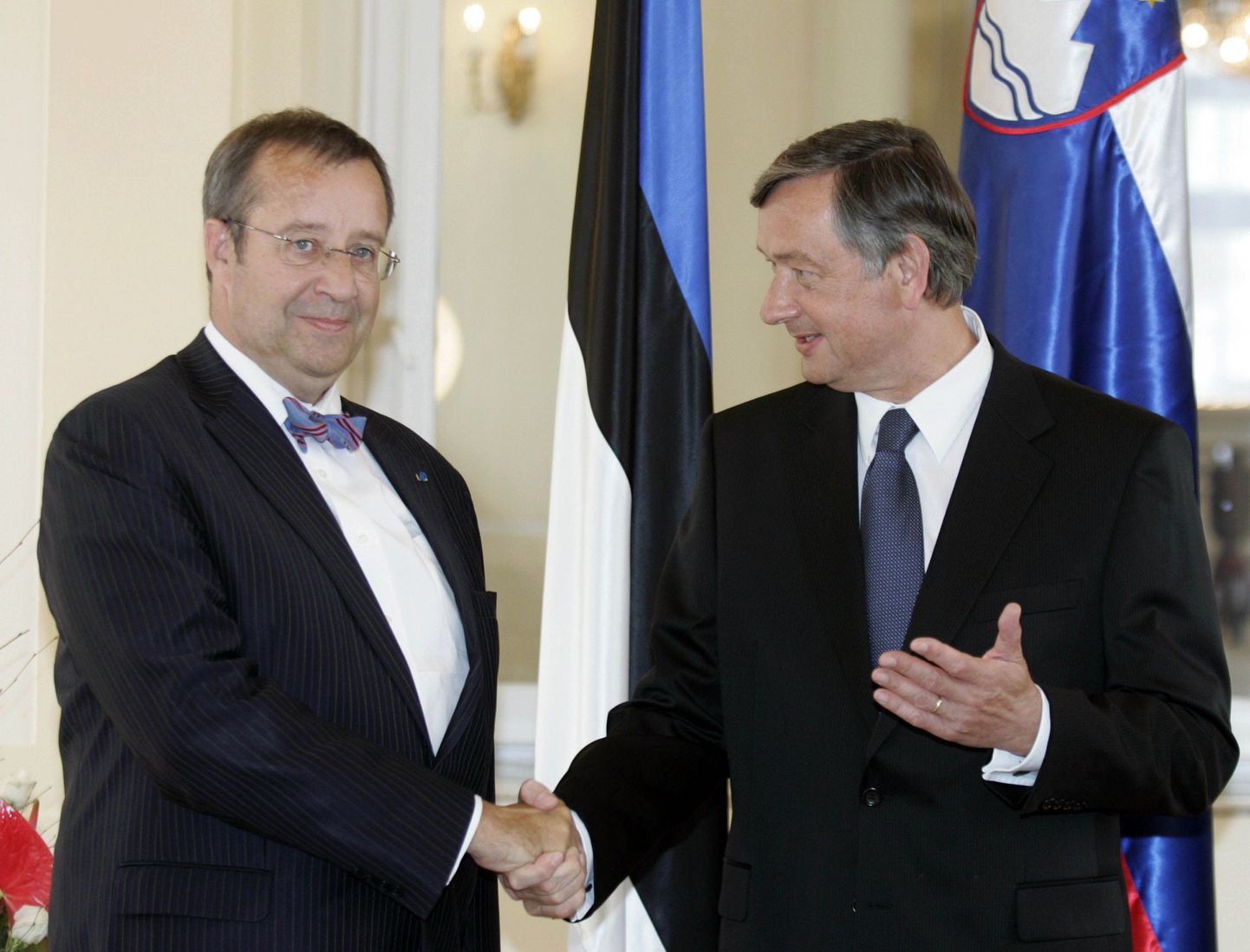 Eesti president Toomas Hendrik Ilves ja Sloveenia president Danilo Türk.