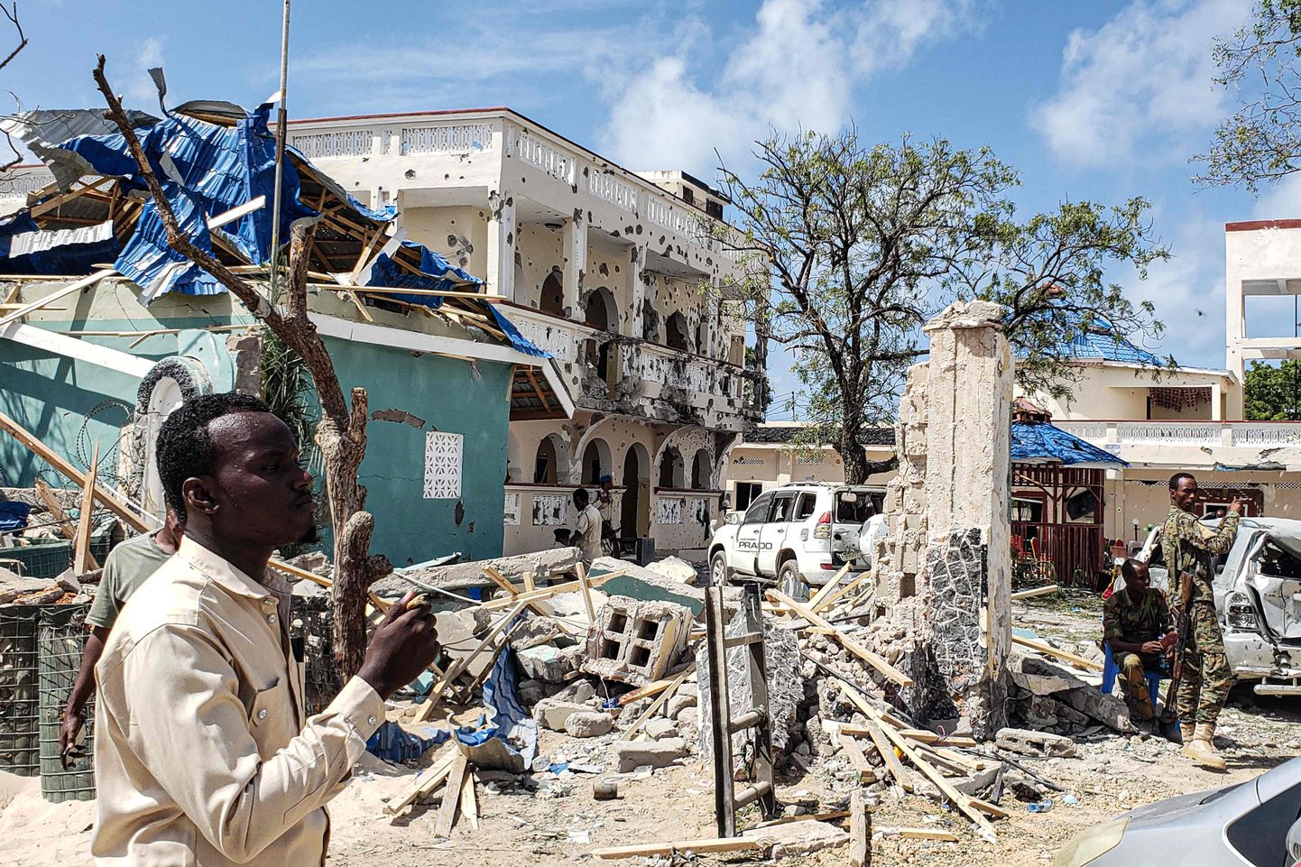 Kismayo hotell pärast islamistide juulikuist rünnakut.