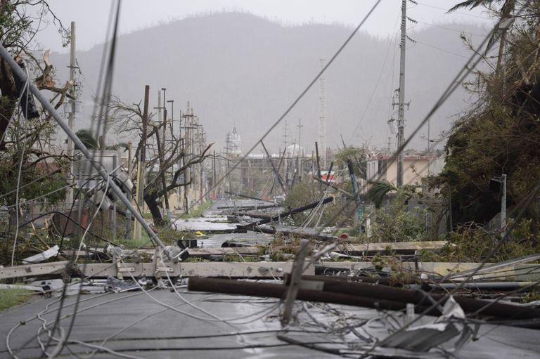 Orkaan Maria järgne vaatepilt Puerto Ricos