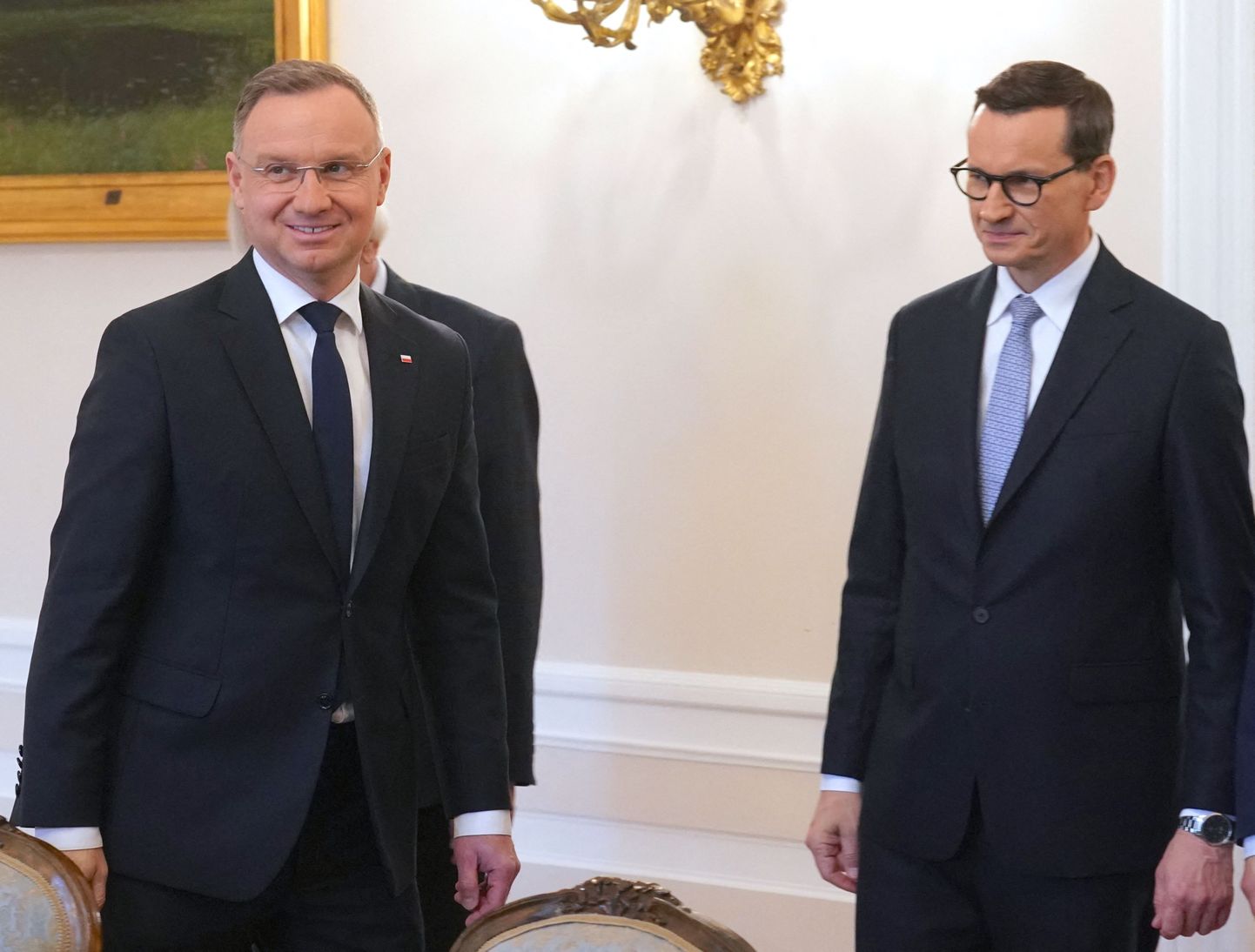 Polijas prezidents Andžejs Duda un premjers Mateušs Moraveckis