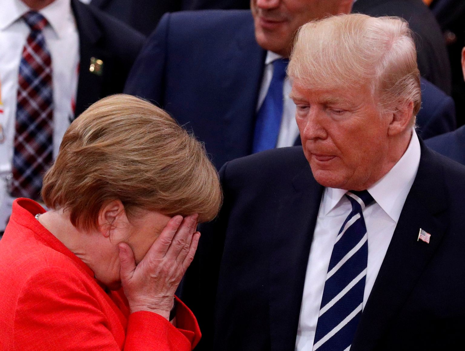 Angela Merkel ja Donald Trump.