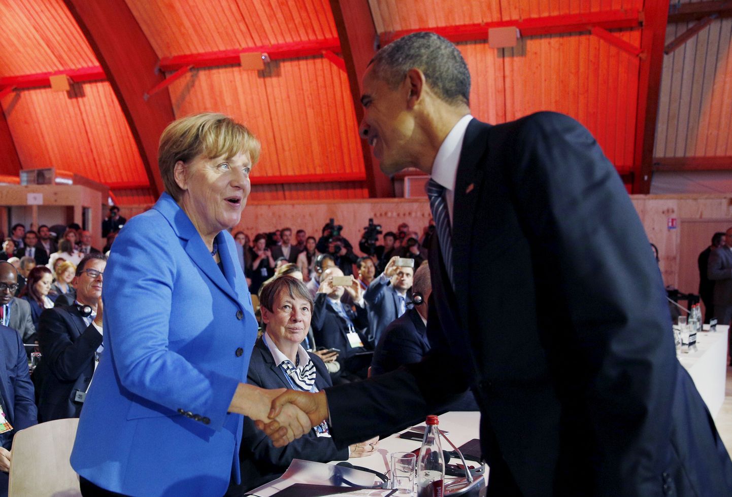 Barack Obama ja Angela Merkel 2015. aastal kliimakonverentsil Pariisis