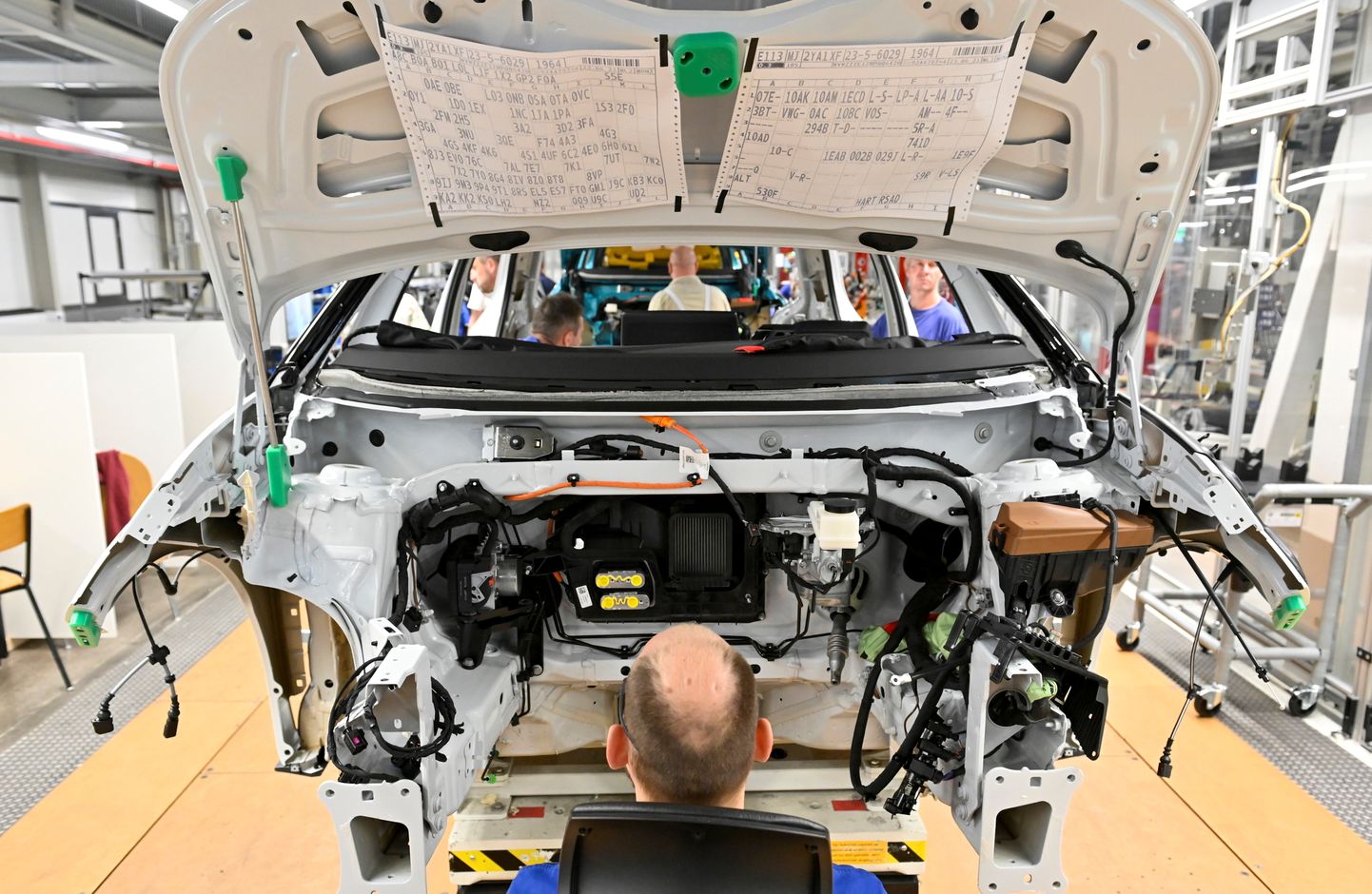 Foto Volkswageni tootmisüksusest Saksamaal Zwickaus.