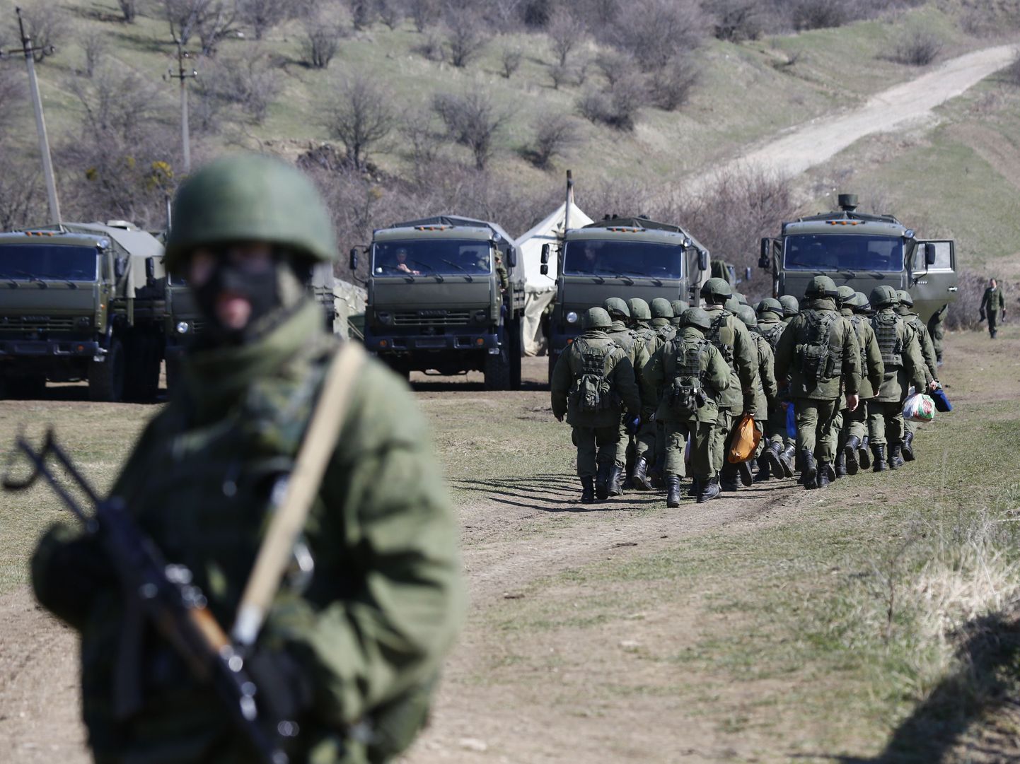 Vene sõdurid Krimmis.