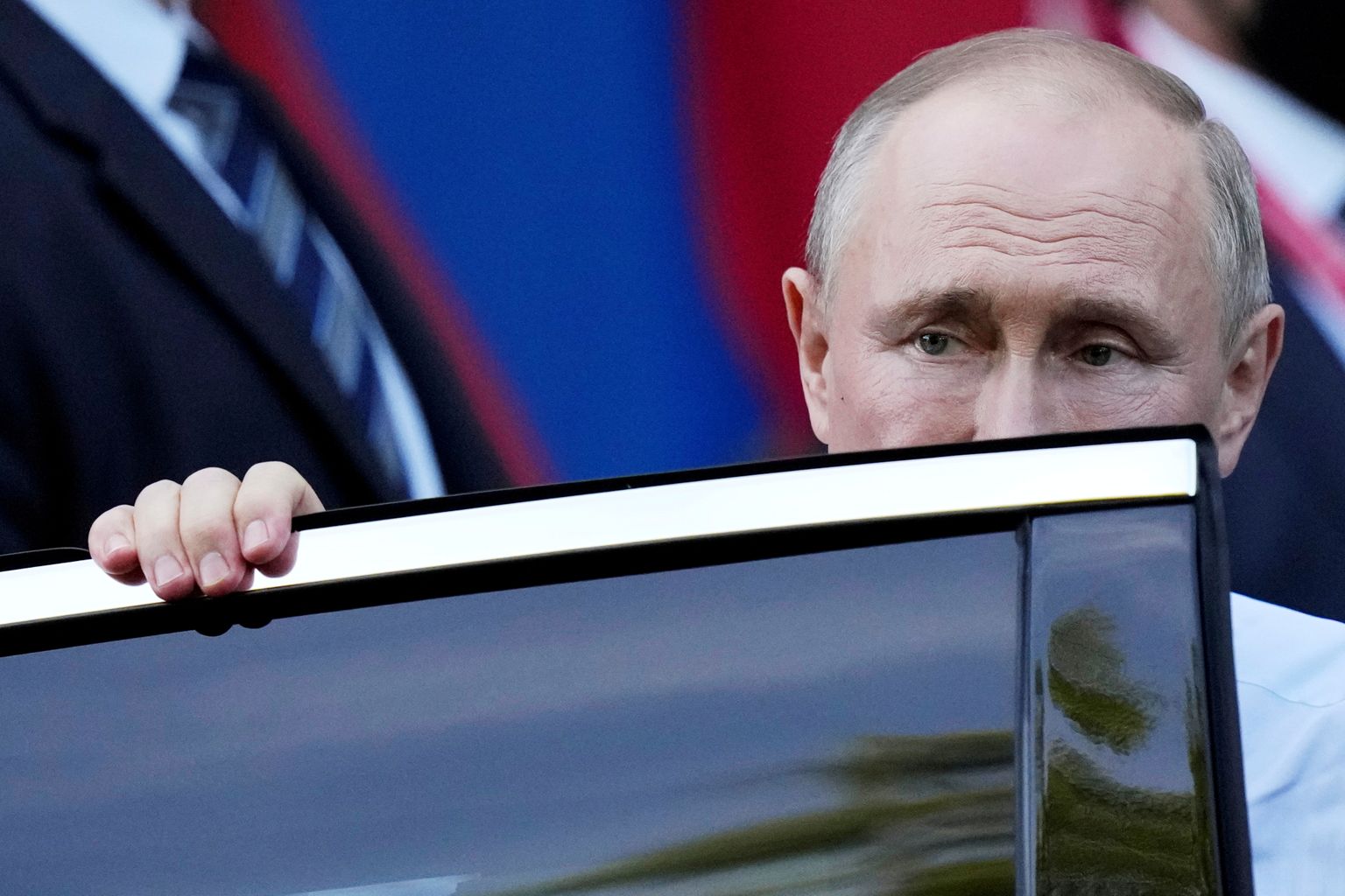 Venemaa riigipea Vladimir Putin lahkumas kohtumiselt Joe Bideniga selle aasta juunis Genfis.