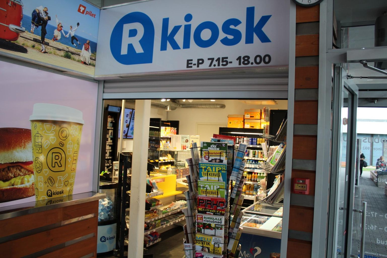 R-kiosk Rakvere bussijaamas, kust osteti Bingo loto võidupilet.