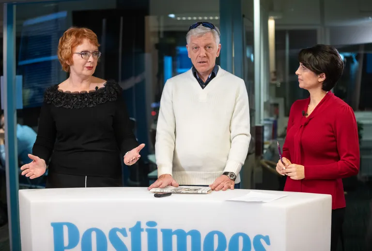 Студия Postimees: как скоро Брекзит ударит по Эстонии? / Одежда ведущей: Luisa Spagnoli Estonia