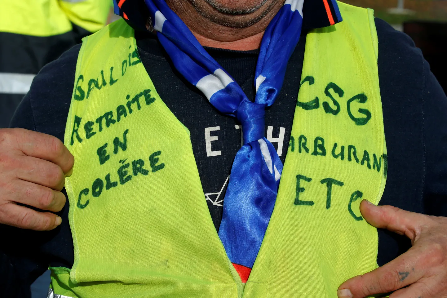 "Dzeltenās vestes", Francija. Ilustratīvs attēls.