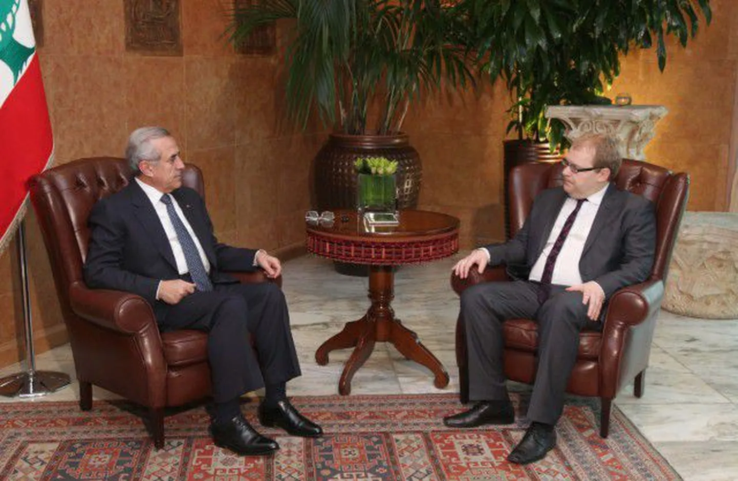 Встреча Урмаса Паэта с президентом Ливана Мишелем Сулейманом.