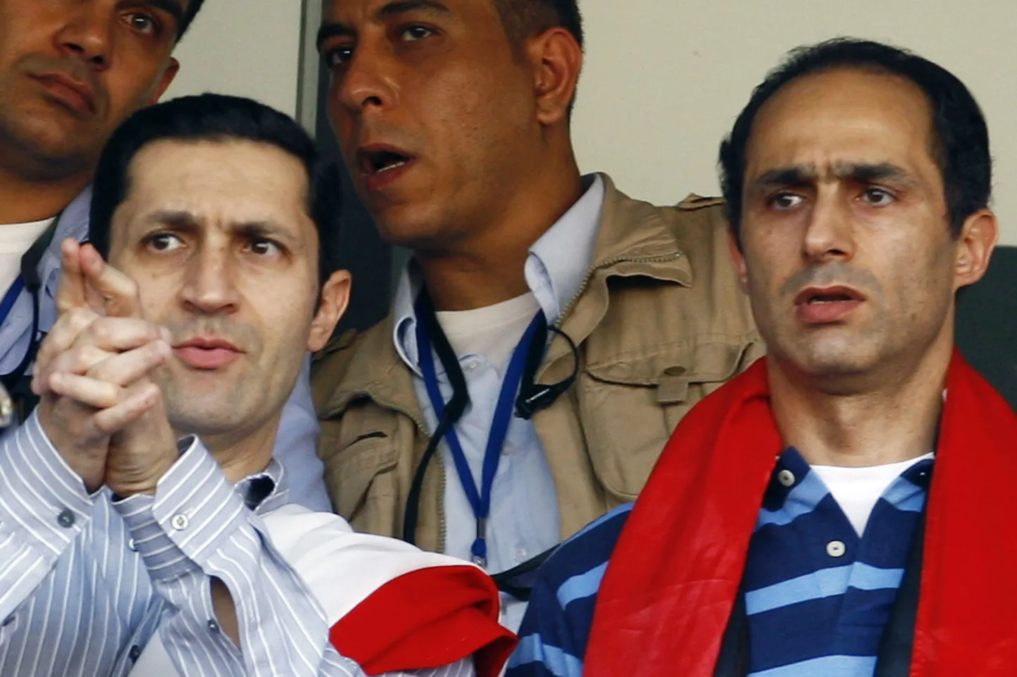 Alaa (vasakul) ja Gamal Mubarak