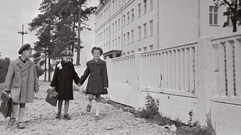 Ретро-фото: дорога в школу в 1970-х в Таллинне – через пустырь с фонариком 