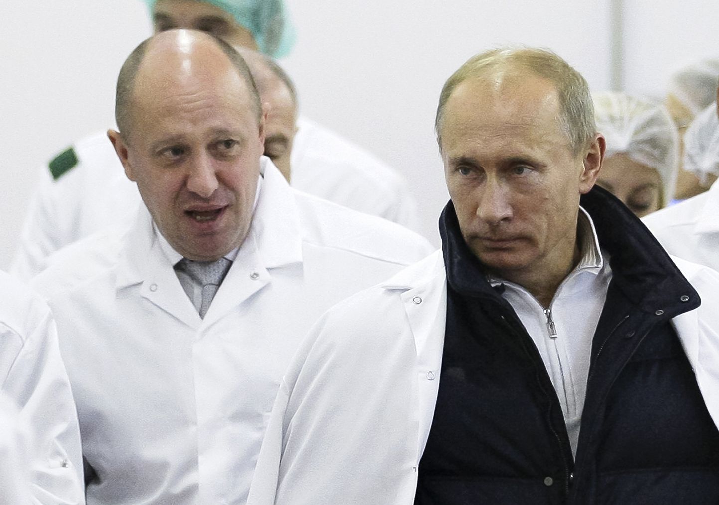 Krievijas uzņēmējs Jevgeģijs Prigožins, Krievijas prezidents Vladimirs Putins.