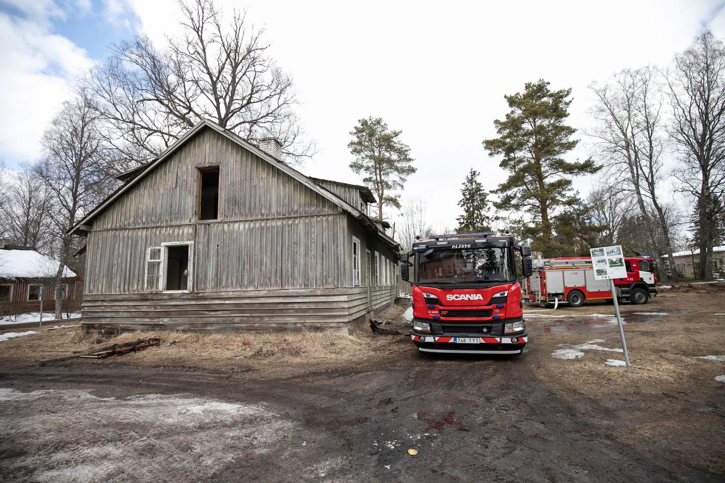 Tulekahju Rabasaare külas 2. aprillil.