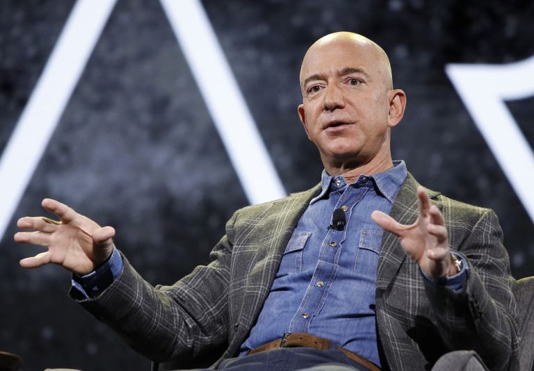 Jeff Bezos juunis 2019 Amazoni Marsi-teemalisel sündmusel