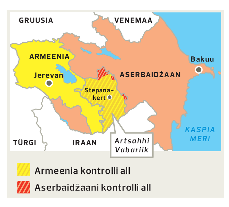 Armeenia ja tema naabrid. FOTO: