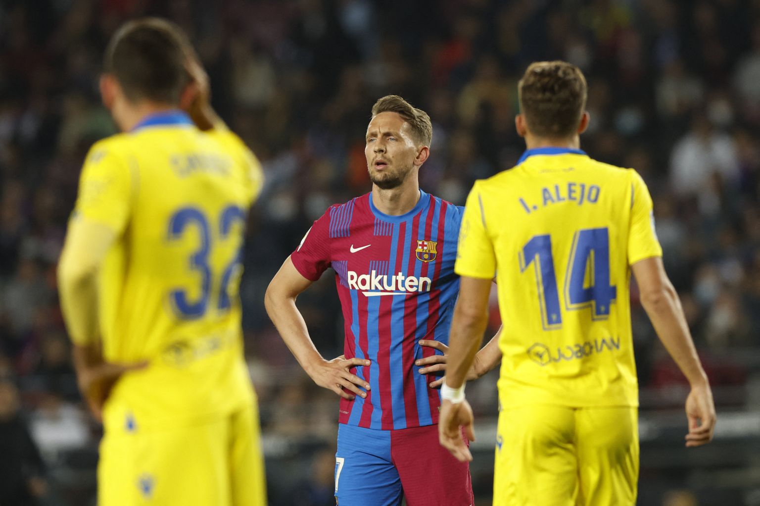 Barcelona mängija Luuk de Jong pärast kaotust Cadizile.