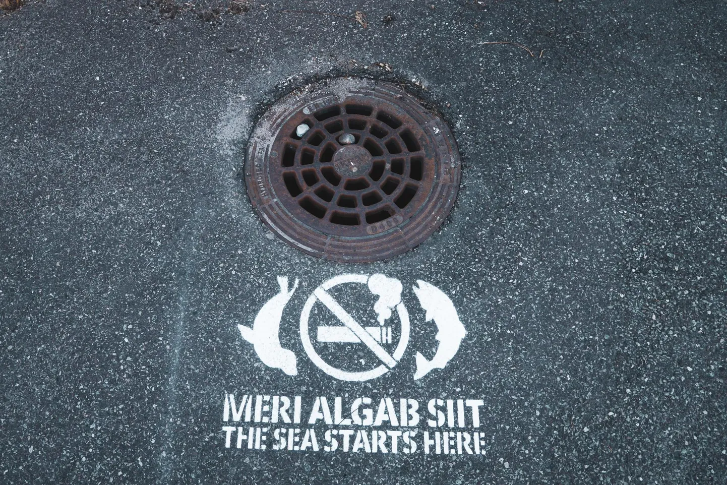 Kampaania "Meri algab siit" raames märgistati Pärnus 100 kanalisatsioonikaevu luuki.